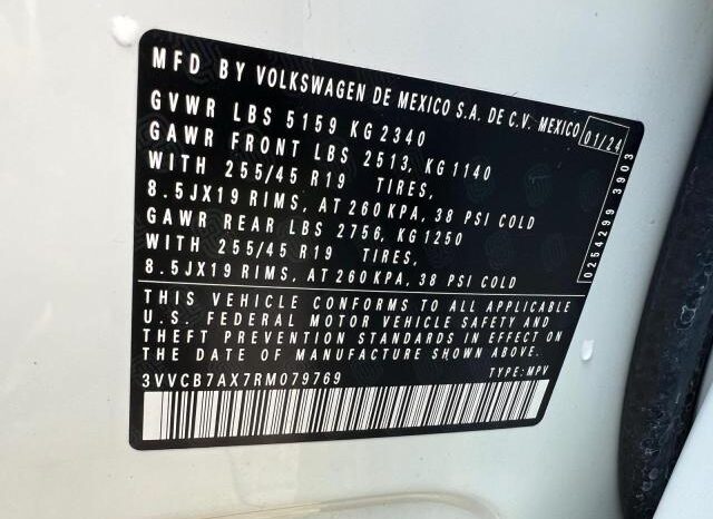 2024 VOLKSWAGEN TIGUAN SE R-LINE full